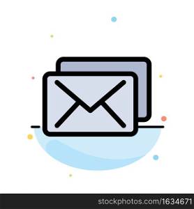 Business, Mail, Message Abstract Flat Color Icon Template
