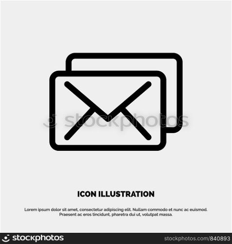 Business, Mail, Message Line Icon Vector