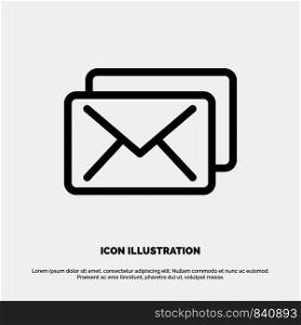 Business, Mail, Message Line Icon Vector