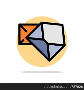 Business, Mail, Message, Open Abstract Circle Background Flat color Icon