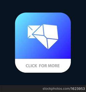 Business, Mail, Message, Open Mobile App Button. Android and IOS Glyph Version