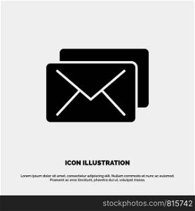 Business, Mail, Message solid Glyph Icon vector