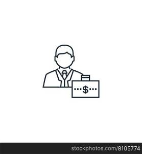 Business man creative icon from people Royalty Free Vector