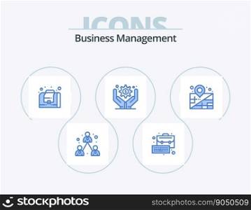 Business Management Blue Icon Pack 5 Icon Design. . business. business. location. business management