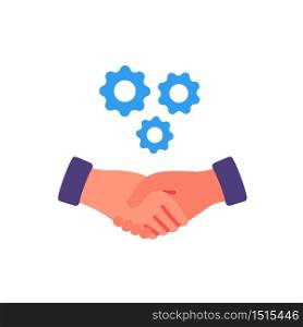 Business management. businessman shaking hands illustration.