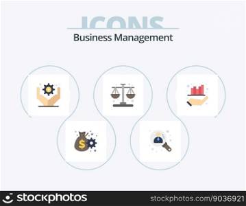 Business Management Flat Icon Pack 5 Icon Design. graph. business. business administration. balance. management