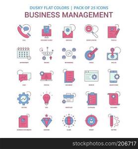 Business Management icon Dusky Flat color - Vintage 25 Icon Pack