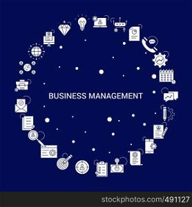 Business Management Icon Set. Infographic Vector Template