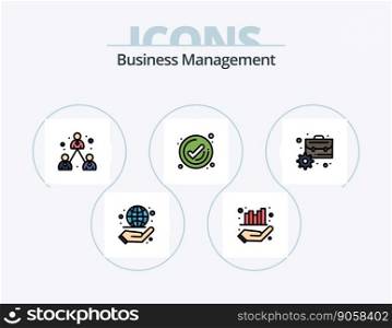 Business Management Line Filled Icon Pack 5 Icon Design. . business management. business. business administration. user