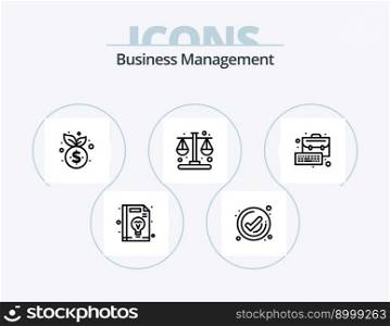 Business Management Line Icon Pack 5 Icon Design. management. business. business. time. business