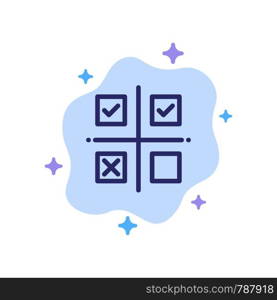 Business, Management, Priorities, Product, Production Blue Icon on Abstract Cloud Background