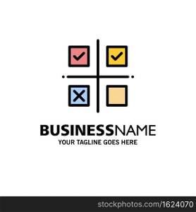 Business, Management, Priorities, Product, Production Business Logo Template. Flat Color