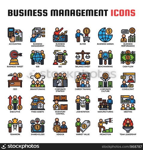 Business Management , Thin Line and Pixel Perfect Icons