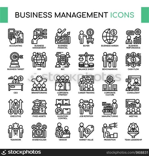 Business Management , Thin Line and Pixel Perfect Icons