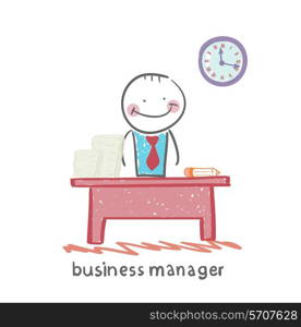 business manager at his workplace