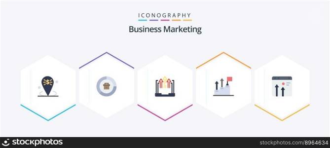 Business Marketing 25 Flat icon pack including growth. achievement. graph. report. growth