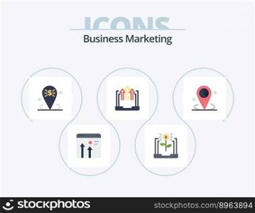 Business Marketing Flat Icon Pack 5 Icon Design. growth. arrow. financial. placeholder. location