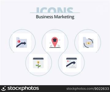 Business Marketing Flat Icon Pack 5 Icon Design. location. business. report. report. folder