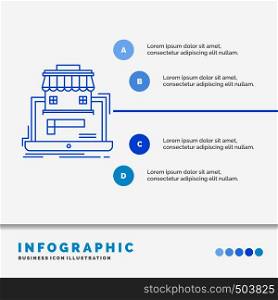 business, marketplace, organization, data, online market Infographics Template for Website and Presentation. Line Blue icon infographic style vector illustration. Vector EPS10 Abstract Template background