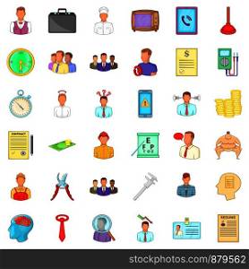 Business meeting icons set. Cartoon style of 36 business meeting vector icons for web isolated on white background. Business meeting icons set, cartoon style