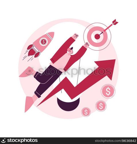 Business mission abstract concept vector illustration. Mission statement, business goals and philosophy, company vision, core values, customer engagement, loyalty and satisfaction abstract metaphor.. Business mission abstract concept vector illustration.
