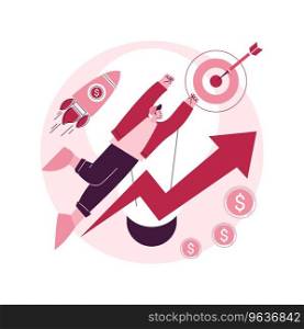 Business mission abstract concept vector illustration. Mission statement, business goals and philosophy, company vision, core values, customer engagement, loyalty and satisfaction abstract metaphor.. Business mission abstract concept vector illustration.