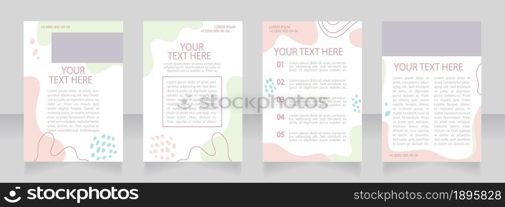 Business model blank brochure layout design. Marketing strategy. Vertical poster template set with empty copy space for text. Premade corporate reports collection. Editable flyer paper pages. Business model blank brochure layout design