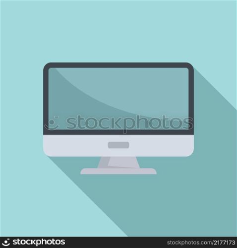 Business monitor icon flat vector. Computer pc. Display desktop. Business monitor icon flat vector. Computer pc