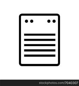 business note, icon on isolated background
