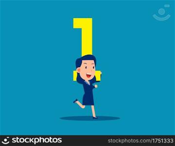 Business number one. Leader of company. Cute flat cartoon vector illustration  . Business number one. Leader of company. Cute flat cartoon vector illustration  Business number one. Leader of company. Cute flat cartoon vector illustration  