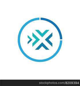 business of letter X logo illustration design template