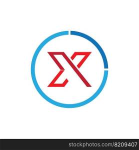 business of letter X logo illustration design template