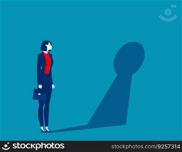 Business opportunity and successfully. Business key vector illustration concept