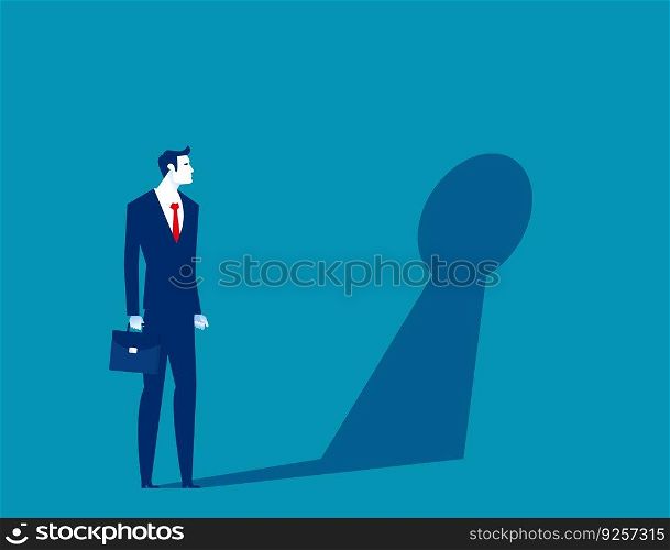 Business opportunity and successfully. Business key vector illustration concept
