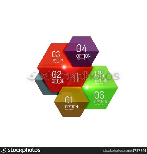 Business option diagram templates. Business option diagram templates - geometric shapes with options elements for business background, numbered banners, graphic website