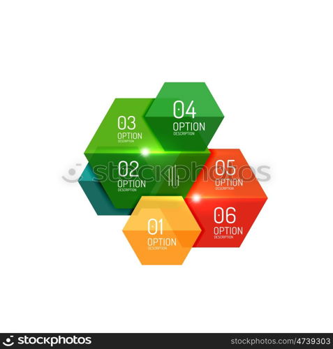 Business option diagram templates - geometric shapes with options elements for business background, numbered banners, graphic website