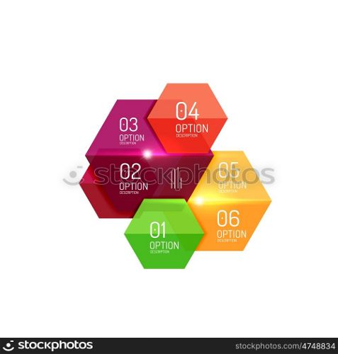 Business option diagram templates - geometric shapes with options elements for business background, numbered banners, graphic website
