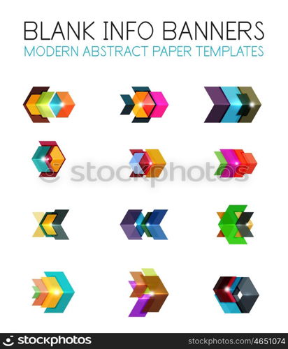 Business paper infographic templates. For banners, business backgrounds and presentations