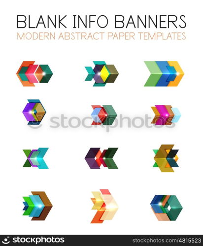 Business paper infographic templates. For banners, business backgrounds and presentations