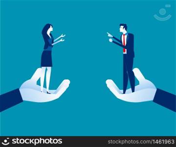 Business partner discussing. Concept business vector, Supporting, Hands, Agreement
