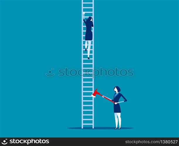 Business partner unethical competition concept. Concept business vector illustration, Flat business character, Cartoon style design.