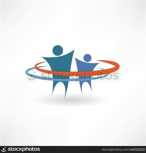 business partners abstract icon