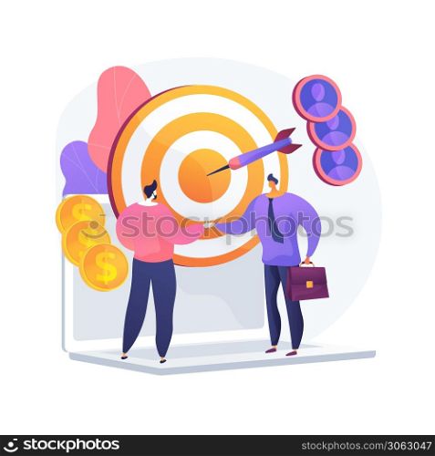 Business partnership, teamwork, cooperation. Making deal, goal achievement, beneficial collaboration. Handshaking businessmen cartoon characters. Vector isolated concept metaphor illustration.. Business partnership vector concept metaphor.