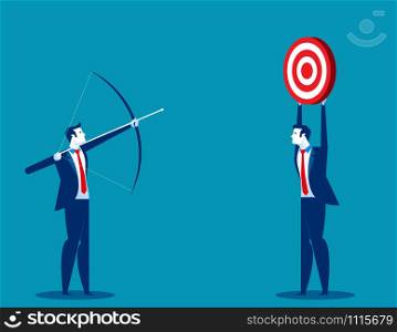 Business people and goal achievement for success. Concept business vector illustration.