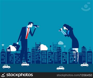 Business people and investor, Concept business financial occupation vector illustration. Flat cartoon character, style design.