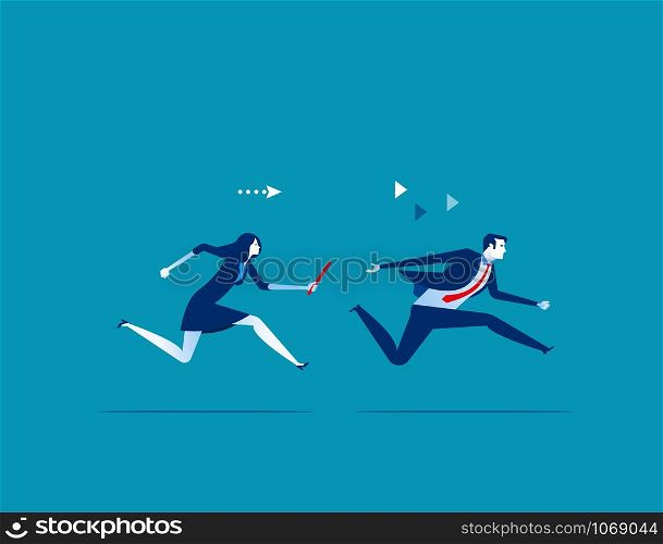 Business people and teamwork. Concept business vector illustration.