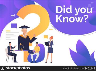 Business people browsing on laptops vector illustration. Faq, help information, inquiry. Search engine concept. Creative design for layouts, web pages, banners