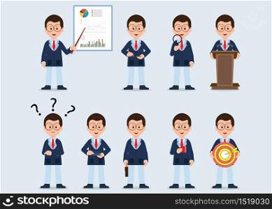 Business people characters ,businessmen in the office, cartoon Flat style vector illustration.