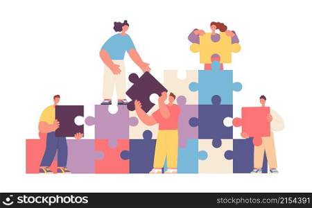 Business people collaboration. Puzzle communication, collaborated abstract metaphor. Technology work, teamwork management utter vector concept. Illustration of business people collaboration. Business people collaboration. Puzzle communication, collaborated abstract metaphor. Technology work, teamwork management utter vector concept
