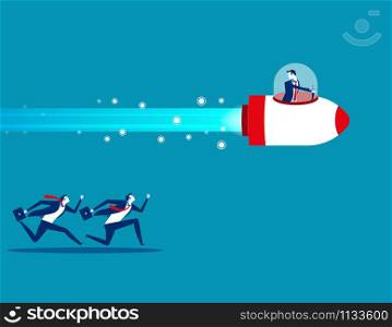 Business people competition. Concept business vector illustration. Flat design style.